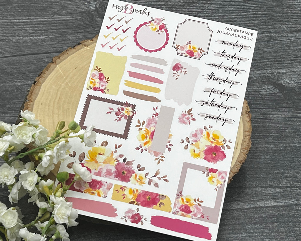 Acceptance Journal Sticker Kit