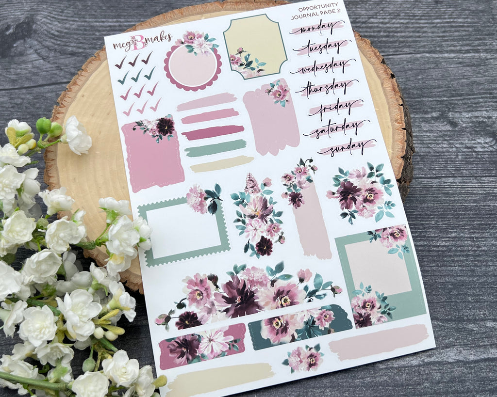 Opportunity Journal Sticker Kit