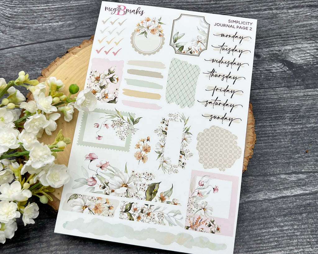 Simplicity Journal Sticker Kit