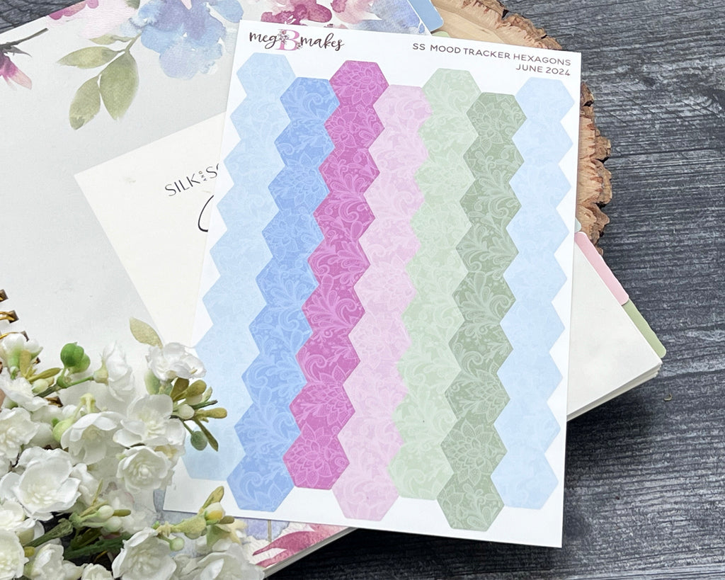 Hexagon Stickers - Mood Tracker