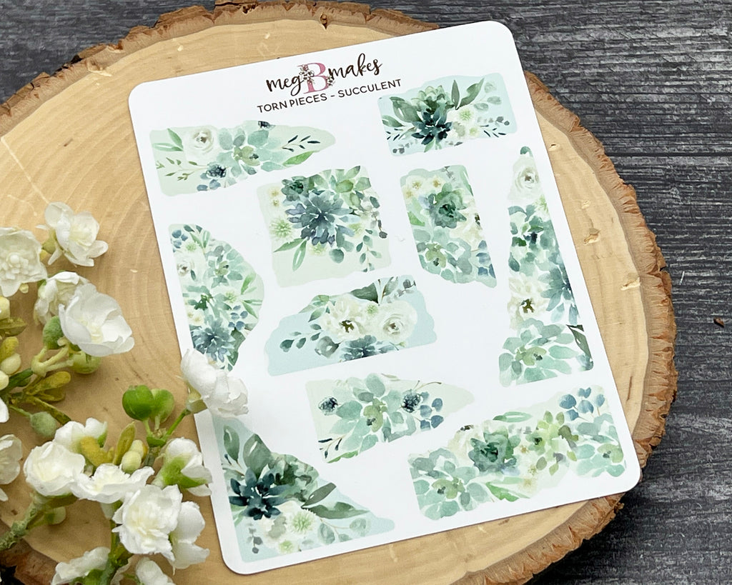 Succulent Journal Sticker Kit