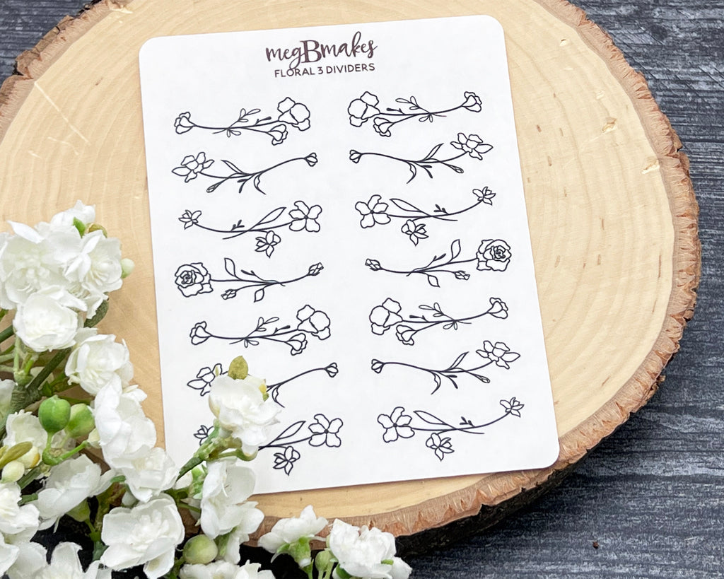 Floral Divider Stickers