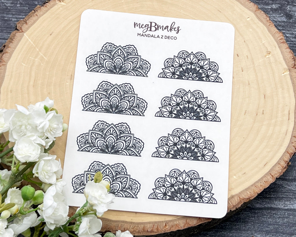 Half Mandala Deco Stickers