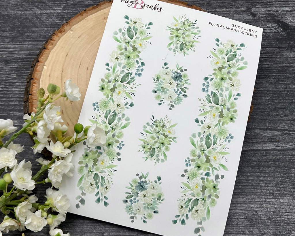 Succulent Journal Sticker Kit